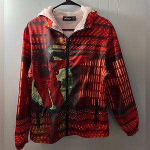 Mens Offbeat Astronaut Windbreaker. Size Small.